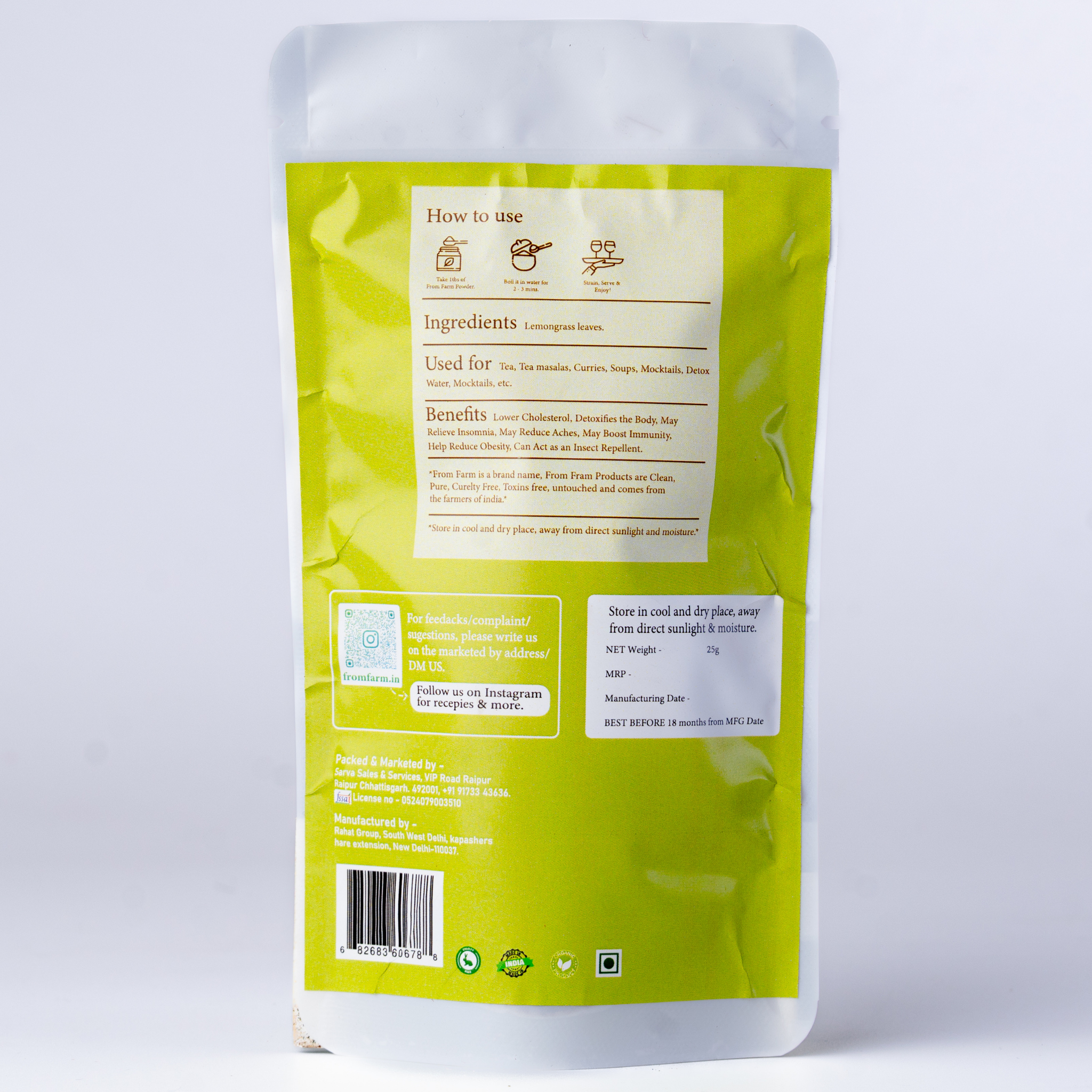 Lemongrass Leaves - 25gm